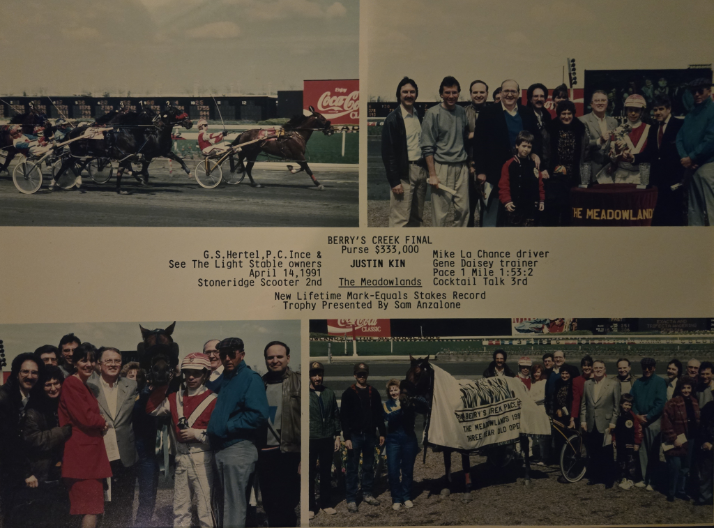Justin Kin Wins the Berry’s Creek Final- The MEADOWLAND.- Gary Goldstein’s One of Favorite Horse
