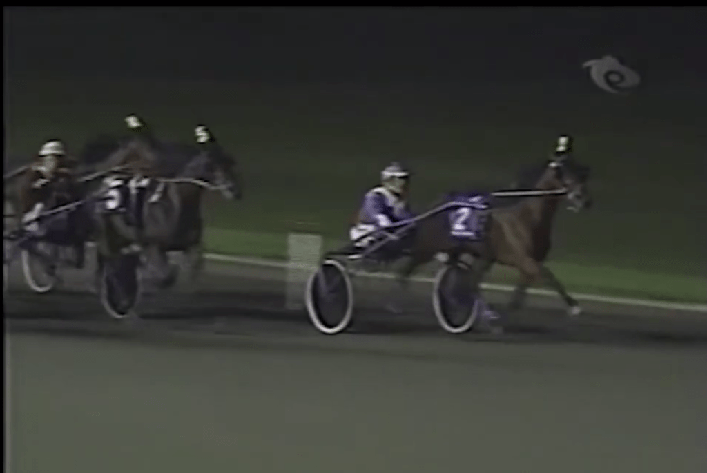 The 1999 Breeders Crown Final for 3 Year Old FIlly Trotters from Mohawk Racetrack in Campbellville, ON won by Oolong (Gary Goldstein’s One of Favorite Horse)