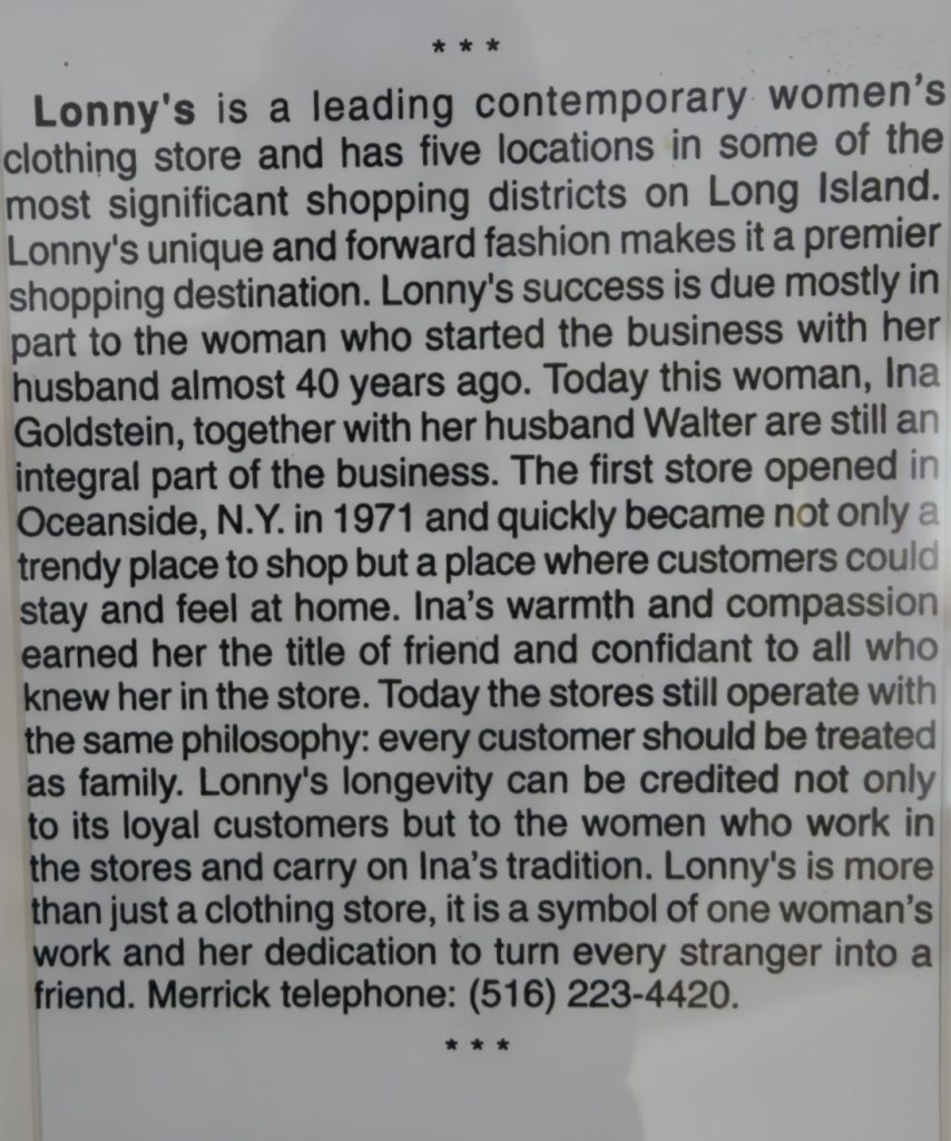 Media Coverage Article About Lonnys – Women Clothing